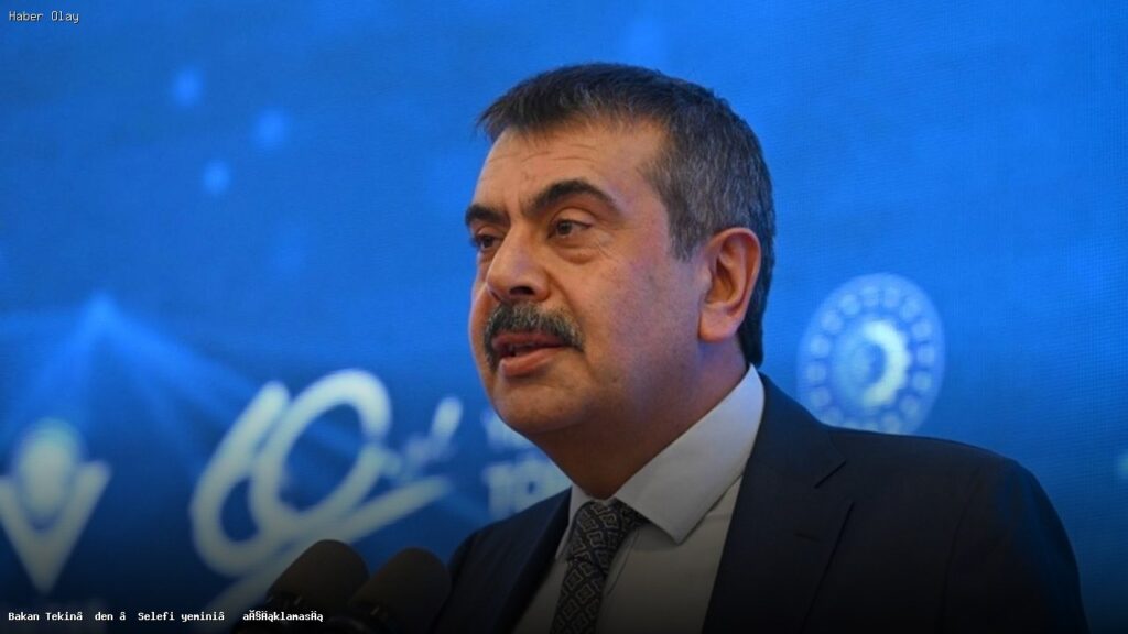 Milli Eğitim Bakanı Tekin’den Selefi Yemini Açıklaması