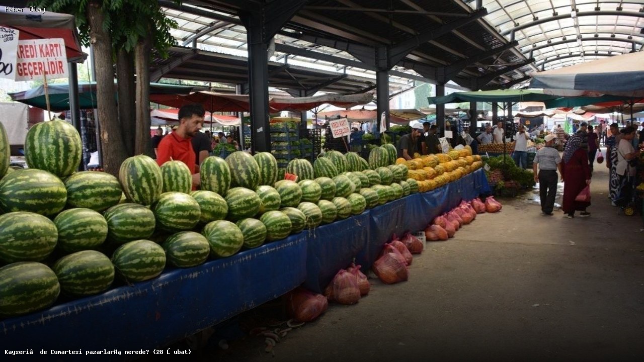 Kayseri’de Cumartesi Pazarları Nerede ve Ne Zaman Açık?