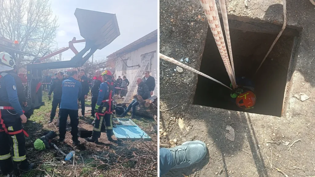 Denizli’de 20 Metre Derinliğindeki Kuyudan Kurtarıldı