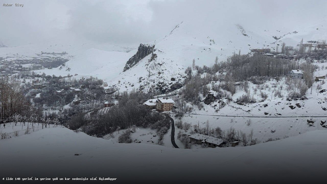 Yoğun Kar Sonucu 4 İlde 148 Yerleşim Yeri Ulaşıma Kapandı