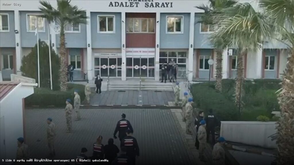 Türkiye’de Suç Çetelerine Şok Operasyon: 65 Gözaltı