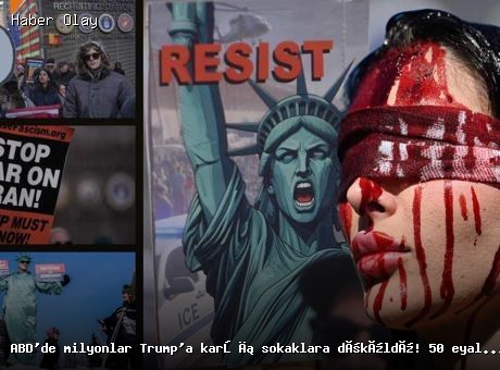 ABD’de Milyonlarca Kişi Trump’a Karşı Sokaklara Döküldü