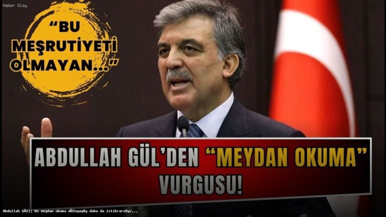 Abdullah Gül’den İsrail-İran Gerilimine Sert Tepki