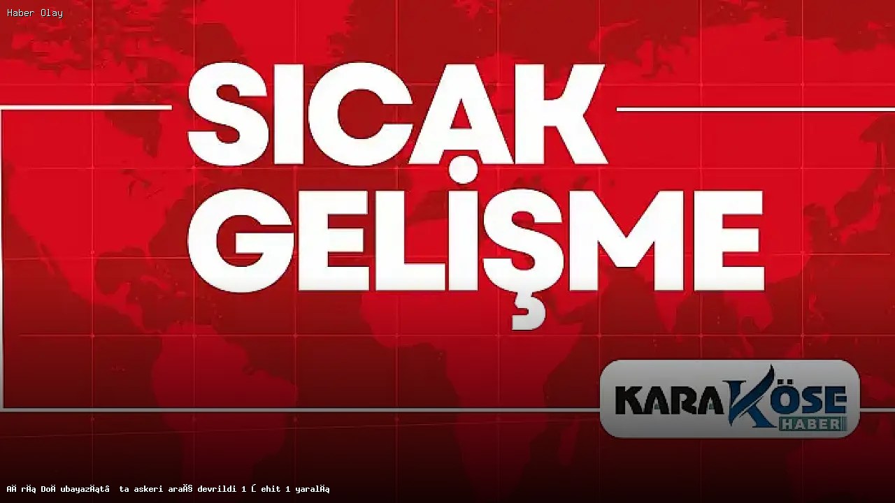 Ağrı Doğubayazıt’ta Askeri Araç Devrildi: 1 Şehit, 1 Yaralı