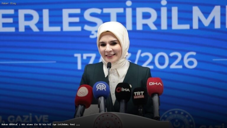 Bakan Göktaş: 661 Atama ile 52 Bin Kişiye İstihdam Sağlandı