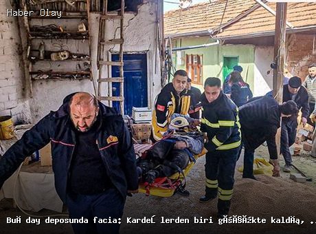 Alaca’da Buğday Deposunda Korkunç Kaza: Kardeşlerden Biri Göçükte Kaldı