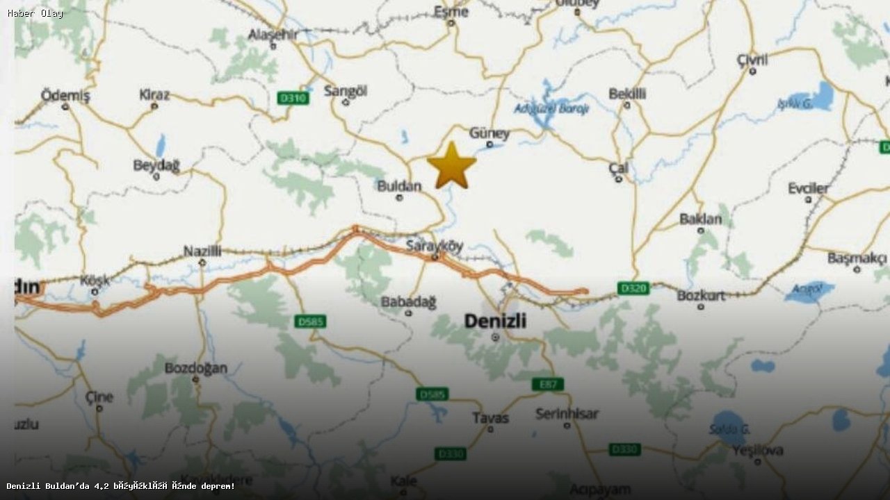 Denizli Buldan’da 4.2 Büyüklüğünde Deprem Gerçekleşti