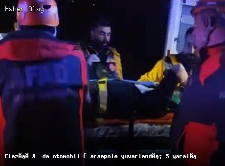 Elazığ’da otomobil kazası: 5 kişi yaralandı