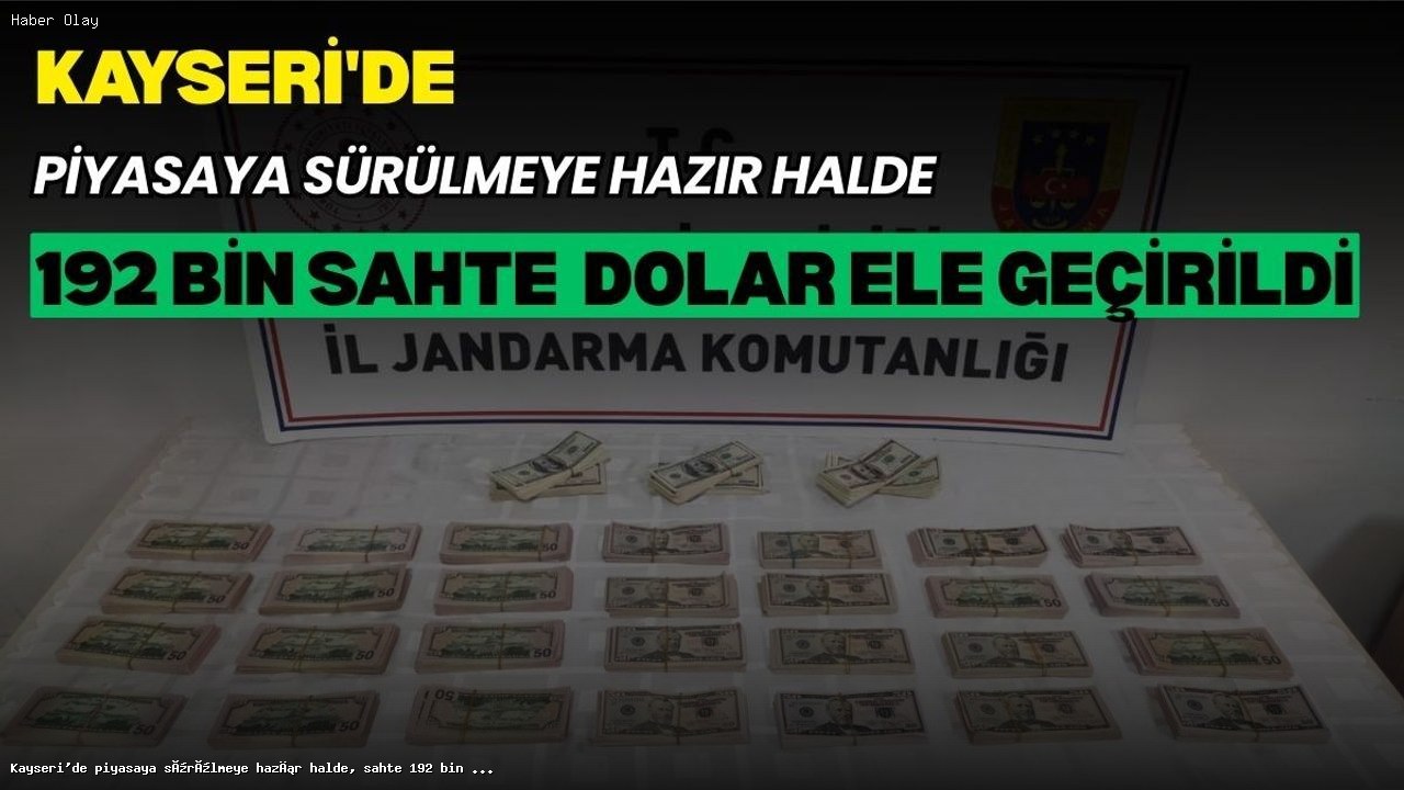Kayseri’de 192 Bin Dolar Sahte Parayla Yakalanan Şüpheli