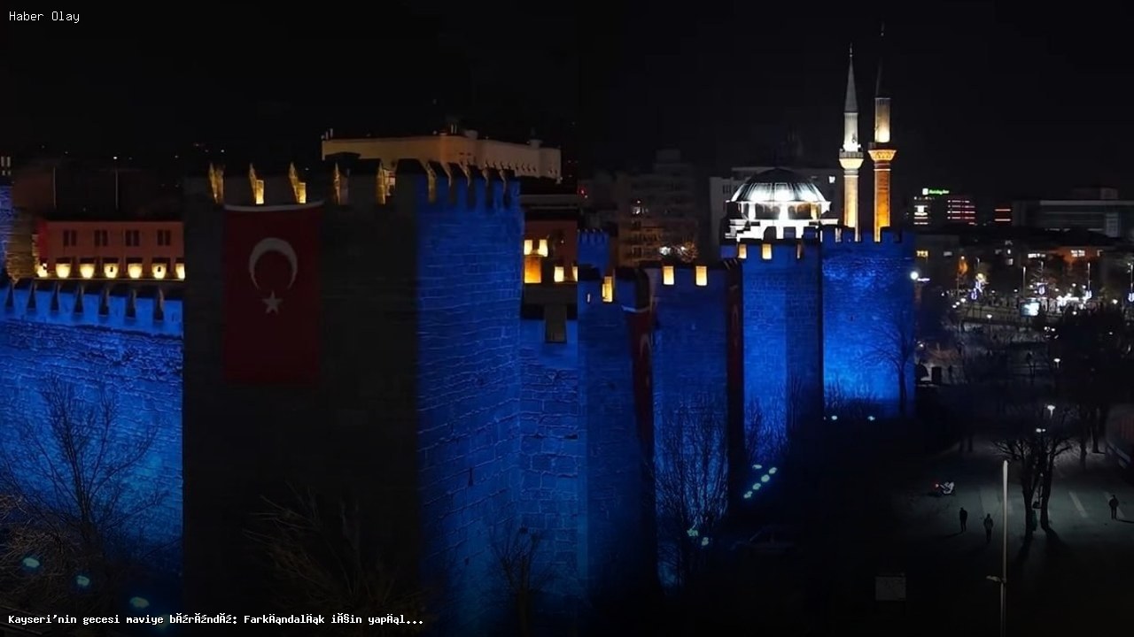 Kayseri’de Mavi Işıklarla Otizm Farkındalığı Yükseliyor