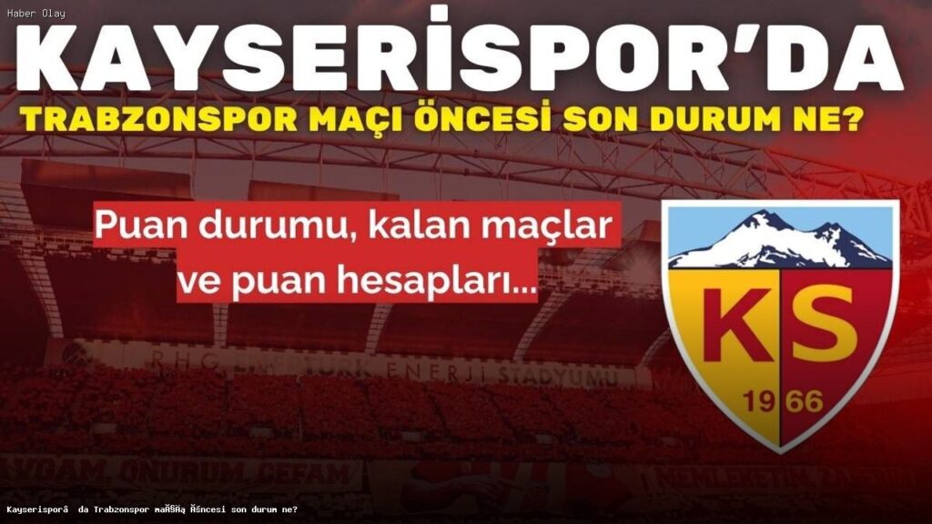 Kayserispor’un Trabzonspor Maçı Öncesi Durumu Nedir?