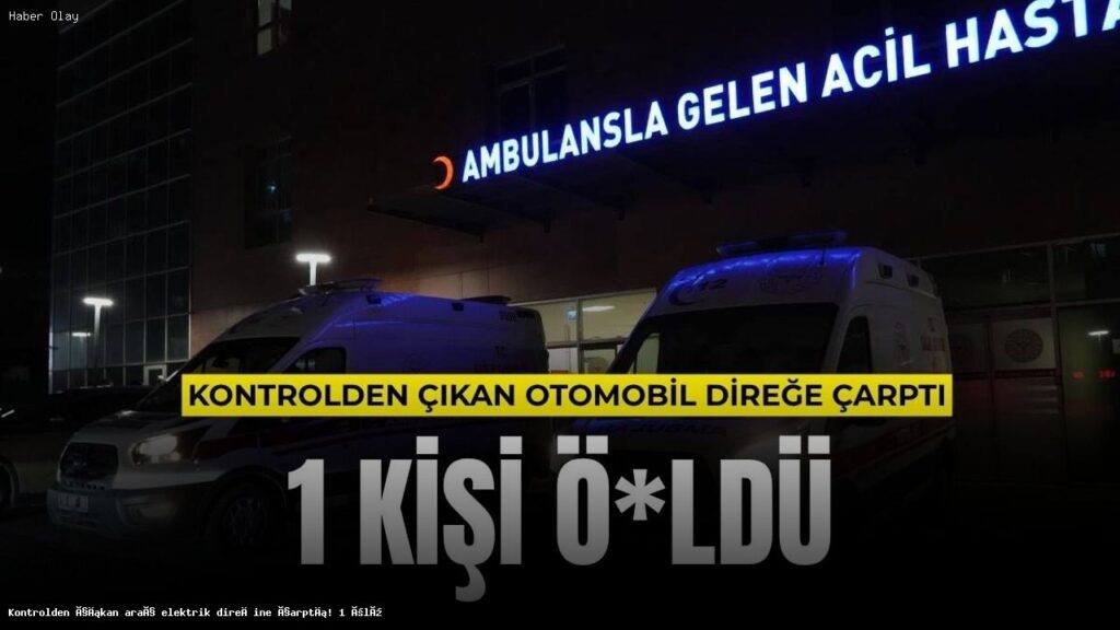 Niğde’de Feci Kaza: Elektrik Direğine Çarpan Araçta 1 Ölü