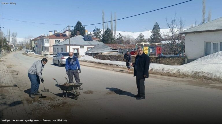 Sarız’da Asfalt Çalışmaları İçin Son Uyarı