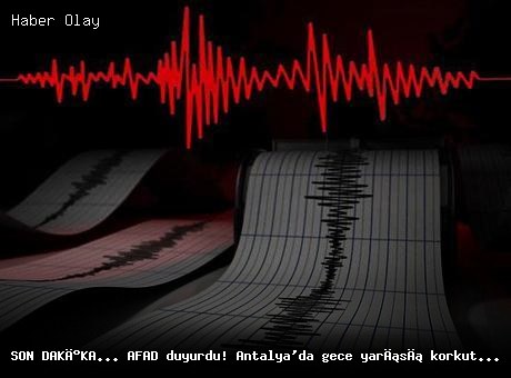 Son dakika: Antalya’da deprem meydana geldi!