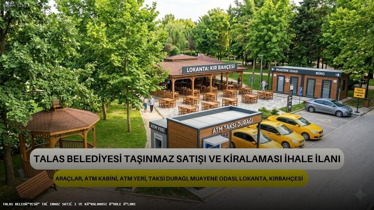 Talas Belediyesi Taşınmaz İhaleleri Ne Zaman, Nasıl Yapılacak?