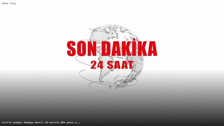 Tuzla’da Yangın: 120 Metrelik Yük Gemisi Alev Alev Yandı