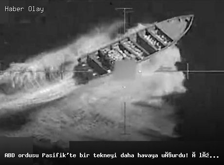 ABD ordusu Doğu Pasifik’te uyuşturucu taşıyan tekneyi vurdu