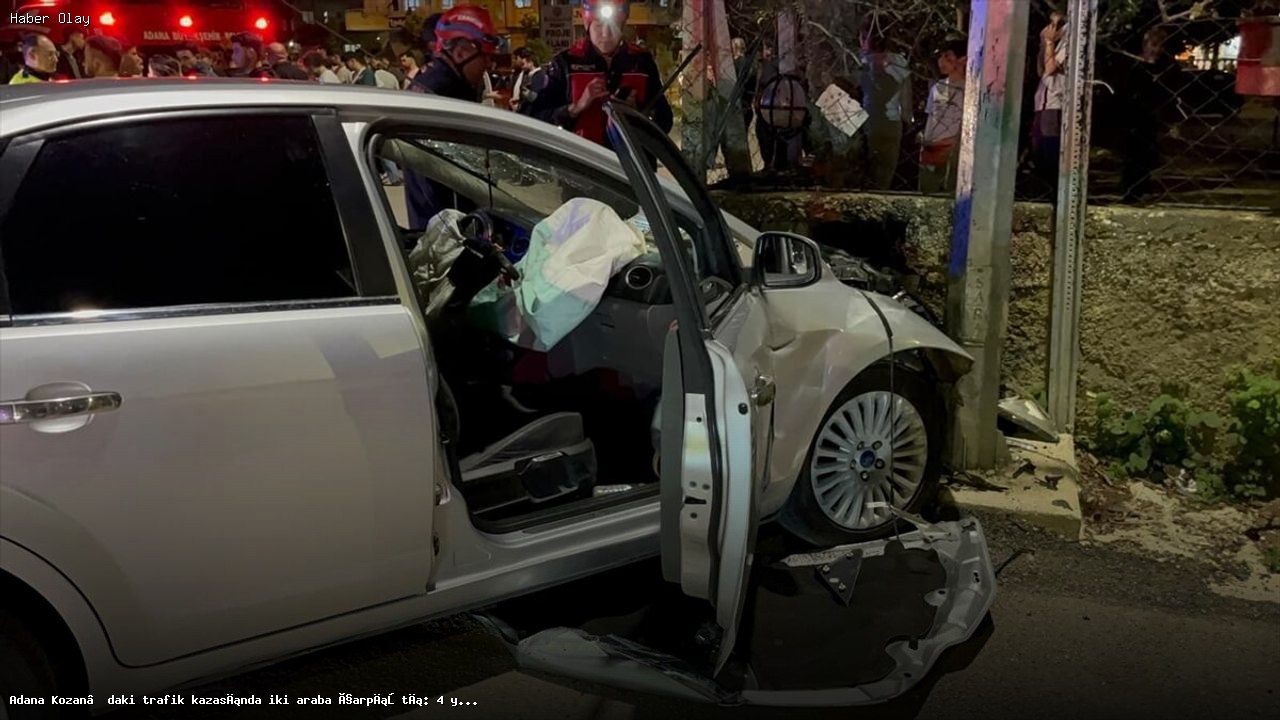 Kozan’da Trafik Kazası: 4 Yaralı, Olay Yeri İnceleniyor