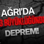 Ağrı’da 4.3 büyüklüğünde deprem!