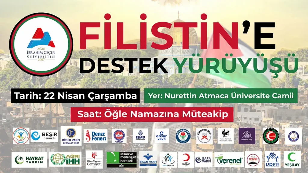 AİÇÜ’den Filistin İçin Birlik Yürüyüşü Çağrısı