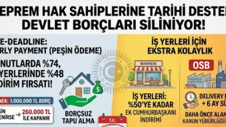 Afetzedelere Büyük Fırsat: Konut Borçlarında İndirim