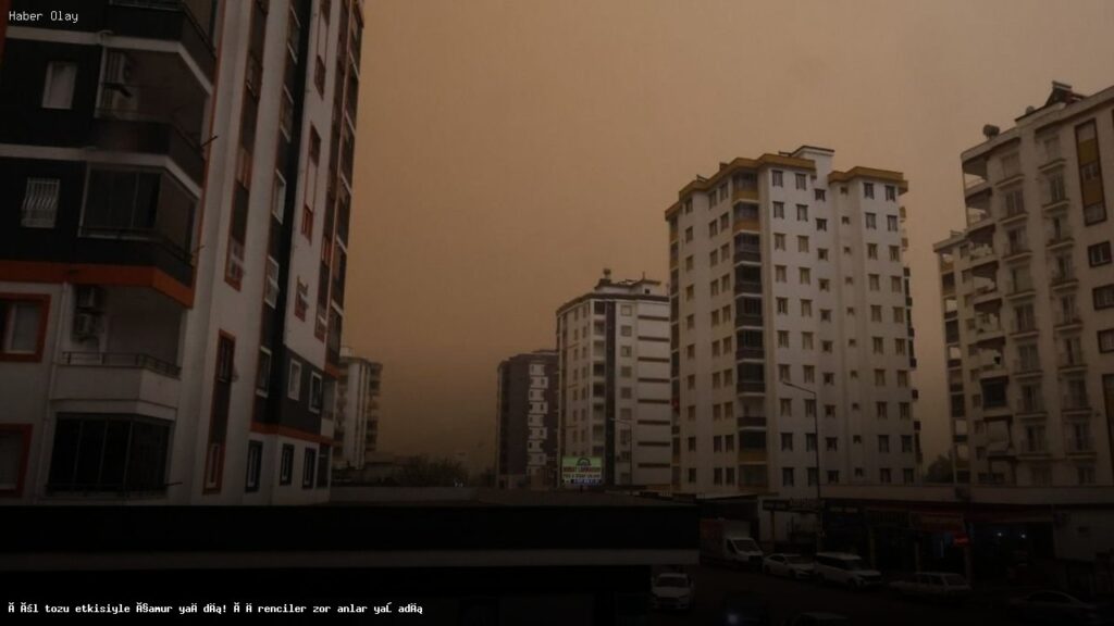 Çöl Tozu ve Yağmur Çamura Dönüştü! Öğrenciler Zor Anlar Yaşadı