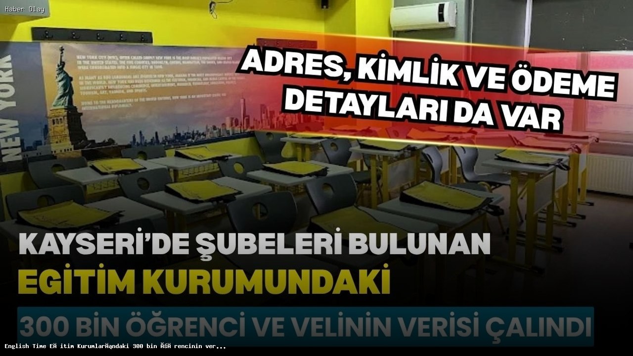 English Time Eğitim Kurumları’nda Kişisel Veriler Çalındı