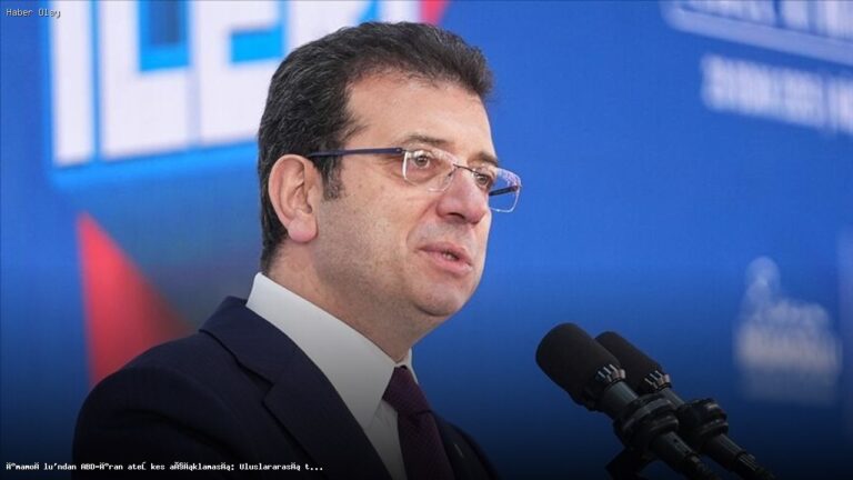 İmamoğlu’ndan uluslararası toplum çağrısı