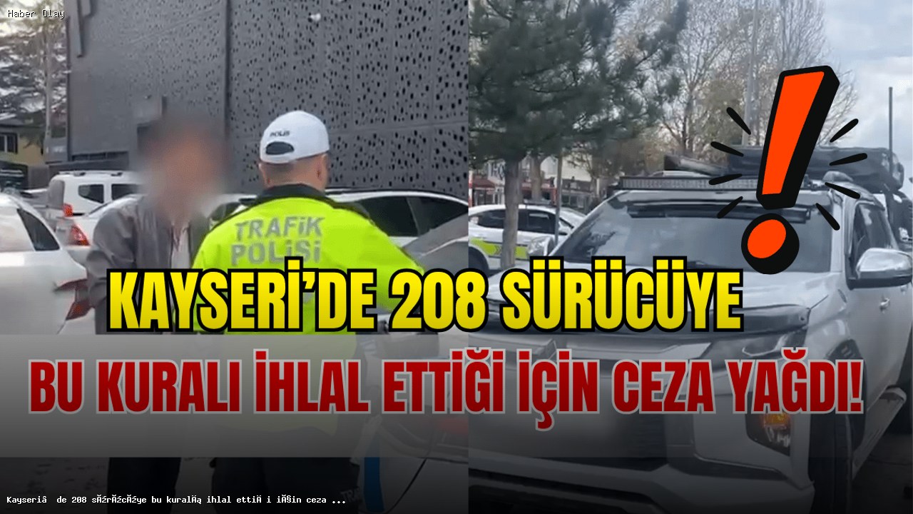 Kayseri’de Kırmızı Işık İhlali Yapan 208 Sürücüye Ceza!