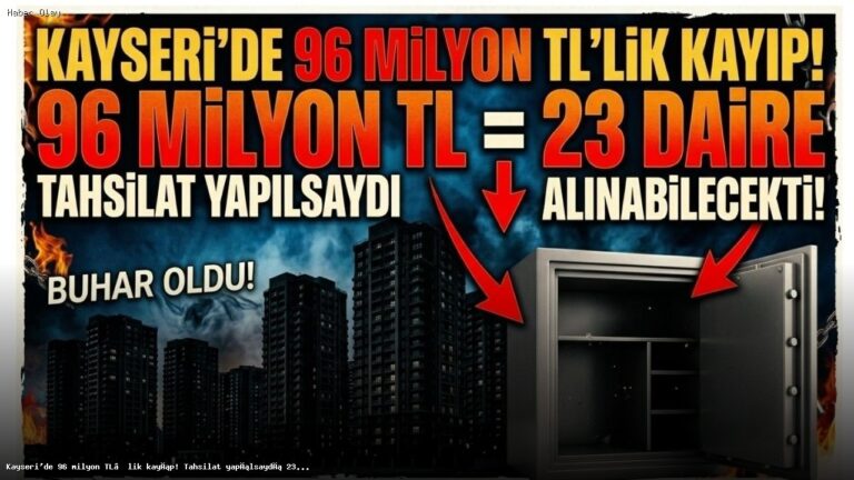 Kayseri’de Kamu Zararı: 96 Milyon TL’lik Kayıp Neden Önemli?