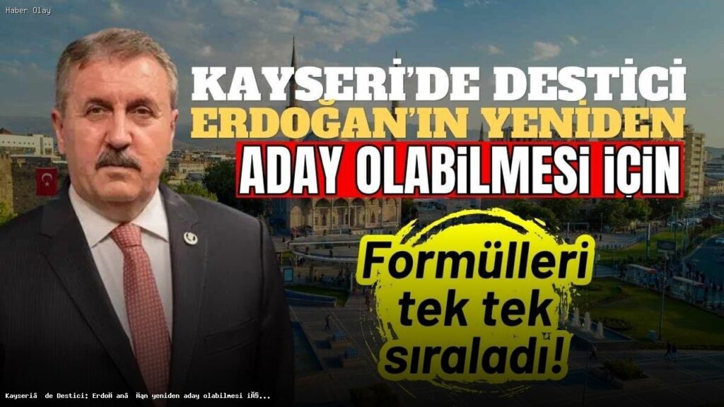 Destici, Erdoğan’ın Yeniden Adaylığı İçin Formüller Sundukça