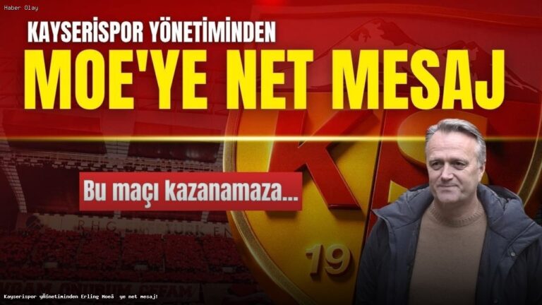Kayserispor, Erling Moe’ye galibiyet mesajı gönderdi