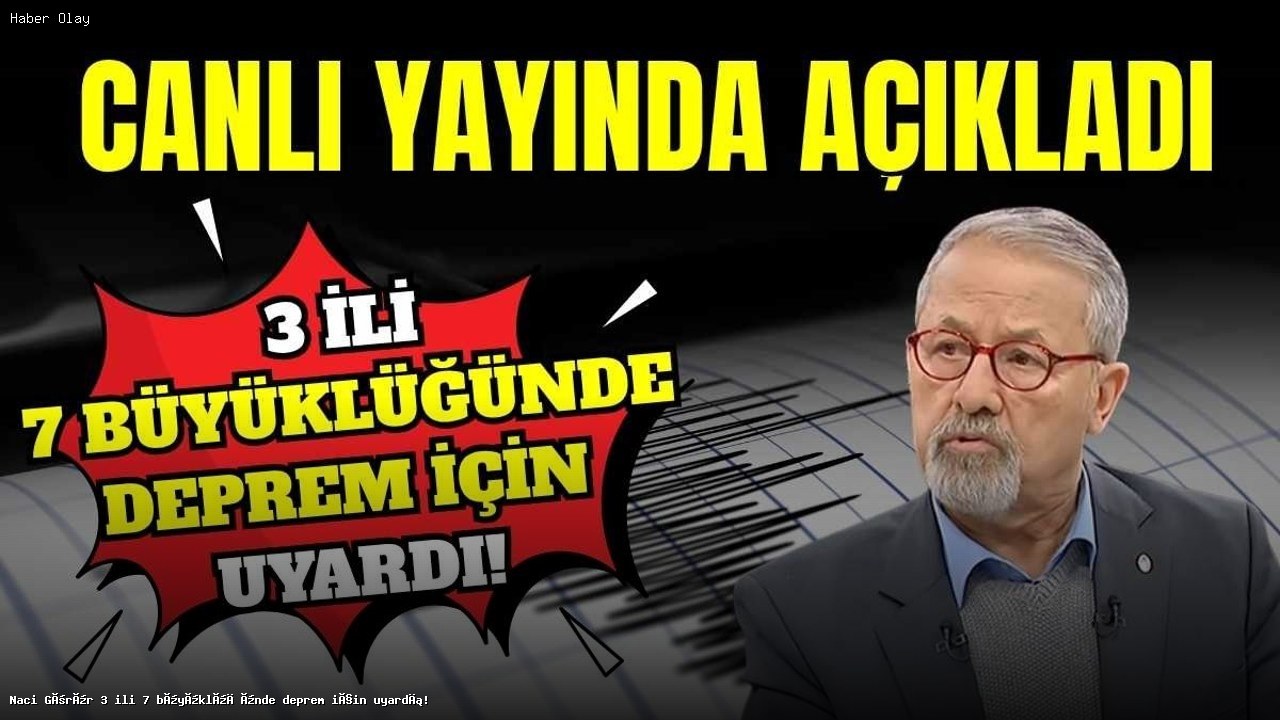 Naci Görür’den Erzincan, Tunceli ve Bingöl için deprem uyarısı!