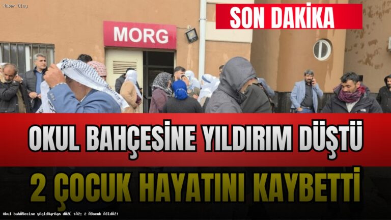 Okul Bahçesine Düşen Yıldırım: İki Çocuk Hayatını Kaybetti