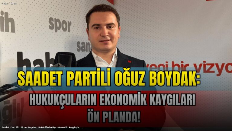 Oğuz Boydak: Hukukçular Ekonomik Kaygılarla Mücadele Ediyor
