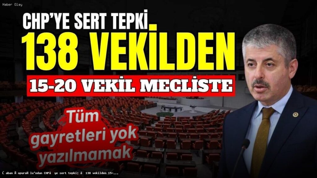 Şaban Çopuroğlu’ndan CHP’ye eleştiriler: Mecliste yoklar