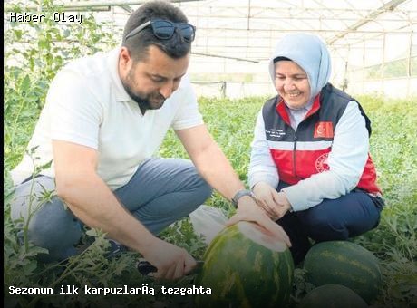 Aksu’da Sezonun İlk Karpuzları Tezgahlarda Yerini Aldı