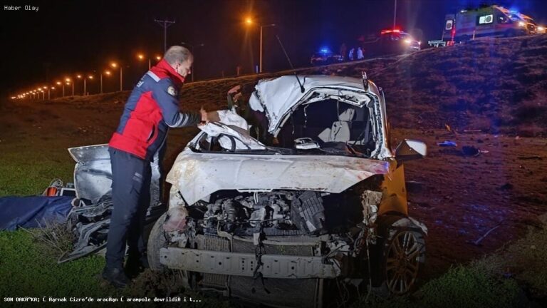 Şırnak Cizre’de Feci Trafik Kazası: 1 Ölü, 1 Yaralı