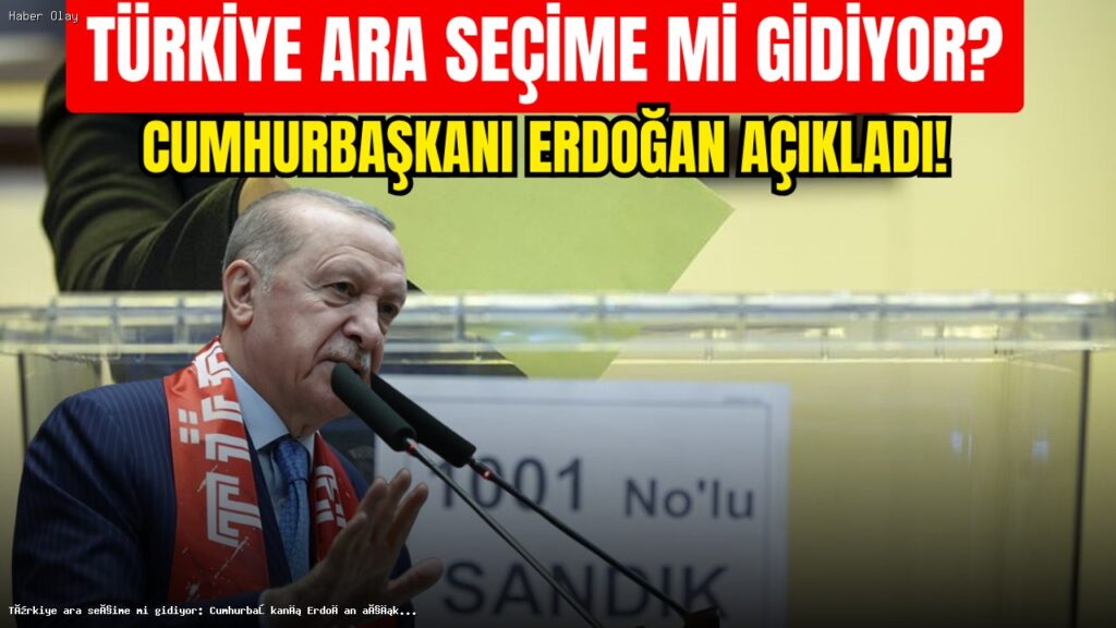 Cumhurbaşkanı Erdoğan’dan ara seçim açıklaması