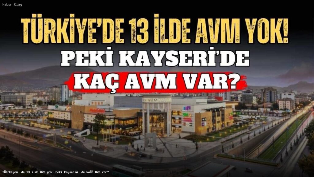 Türkiye’de Hangi İllerde AVM Yok? Kayseri’nin Durumu Ne?