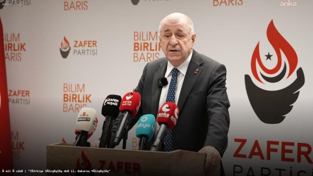 Neden Türkiye Yüzyılı Değil, Makarna Yüzyılı? Ümit Özdağ Açıklıyor