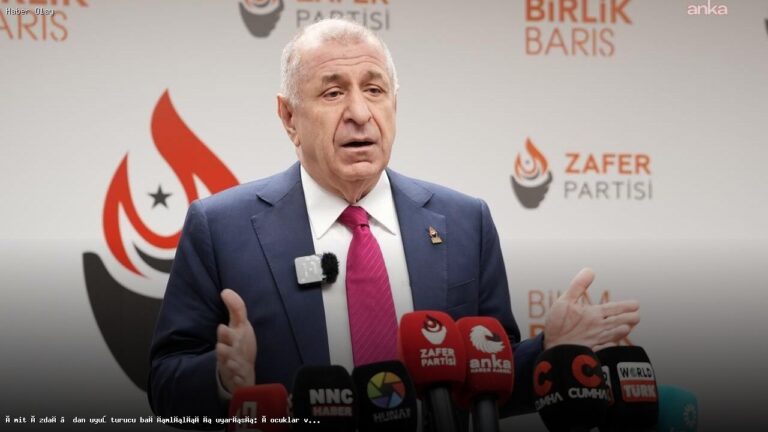 Ümit Özdağ’dan uyuşturucu bağımlılığına dikkat uyarısı