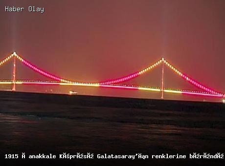 Çanakkale Köprüsü, Galatasaray’ın Şampiyonluğunda Işıklandırıldı