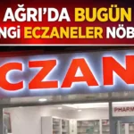 Ağrı Merkez ve ilçelerinde 13 Mayıs günü ve gecesi açık olan eczaneler