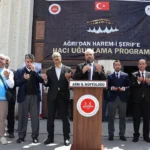 Ağrı Ulu Camii’nde Hacı Adaylarına Duygusal Uğurlama