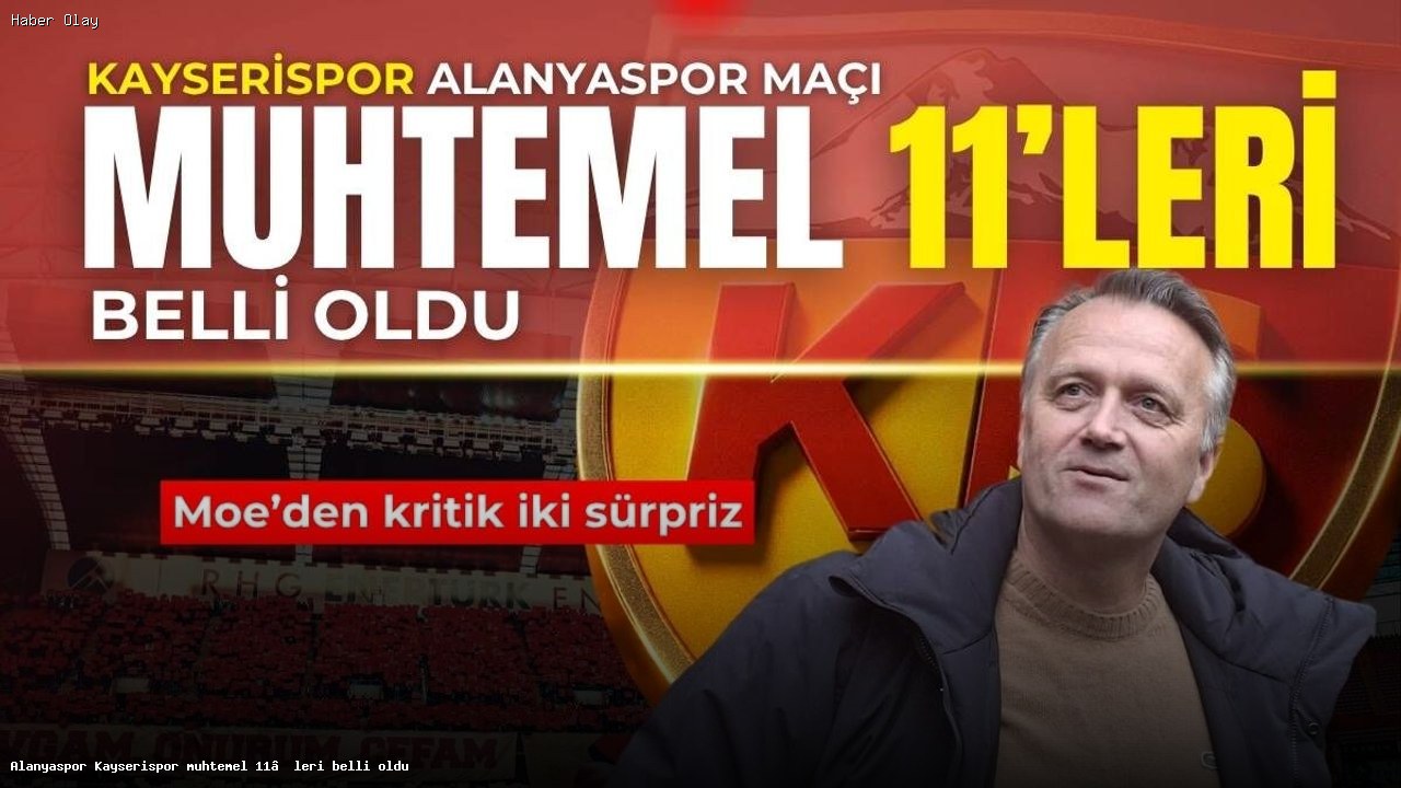 Alanyaspor ve Kayserispor’un Muhtemel 11’leri Açıklandı