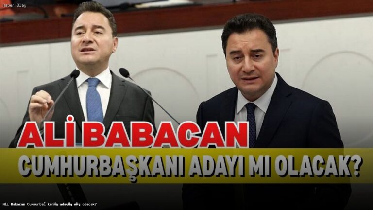 Ali Babacan Cumhurbaşkanı adayı olacak mı?