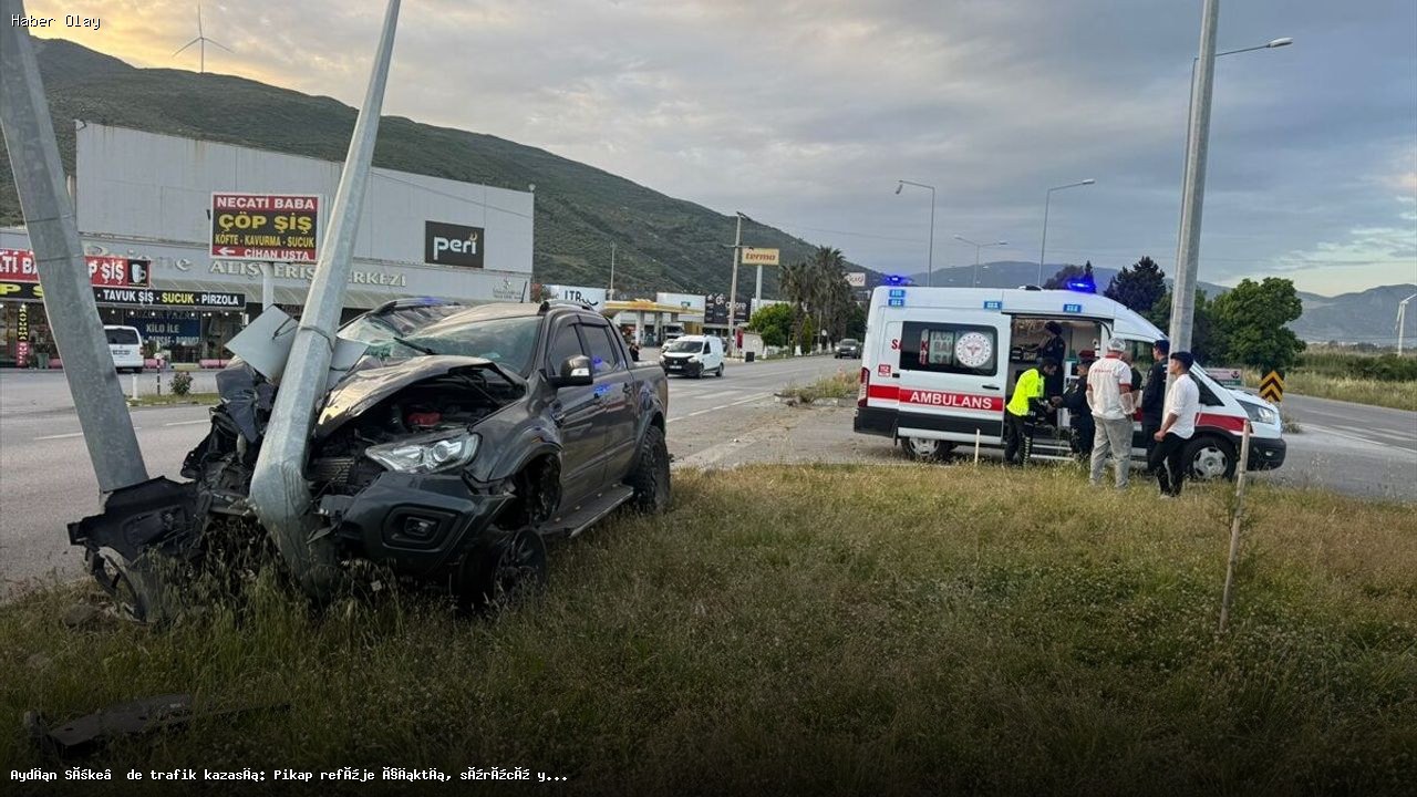 Aydın Söke’de Trafik Kazası: Refüje Çıkan Pikap Yaralanmalara Neden Oldu