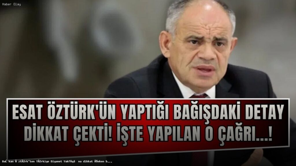 Yahyalı Belediye Başkanı’nın Diyanet Vakfı’na Bağışı Neden Önemli?