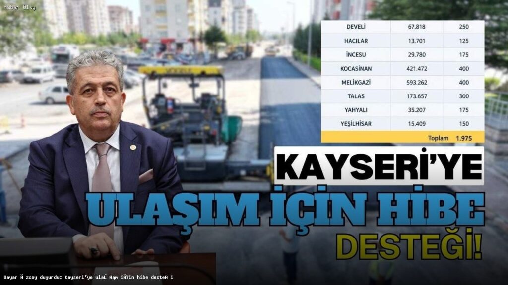 Kayseri Ulaşımında Hibe Desteği: Bayar Özsoy Açıklıyor